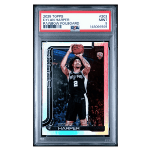 Dylan Harper PSA 9 2025 Topps Rainbow Foilboard Rookie RC Card #202