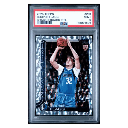 Cooper Flagg PSA 9 2025 Topps Crackleboard Foil Rookie RC Card #201