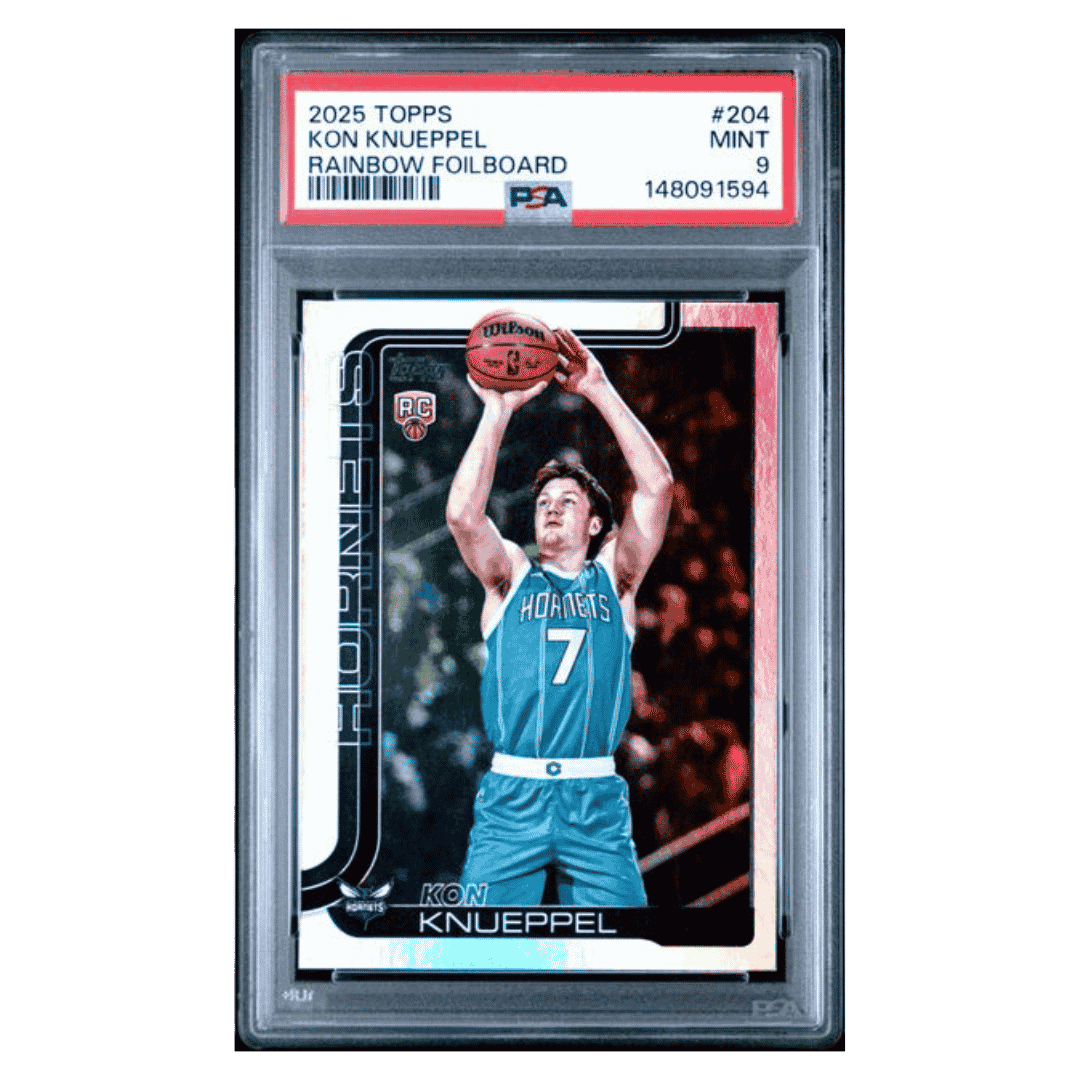 Kon Knueppel PSA 9 2025 Topps Rainbow Foilboard Rookie RC Card #204