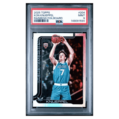 Kon Knueppel PSA 9 2025 Topps Rainbow Foilboard Rookie RC Card #204