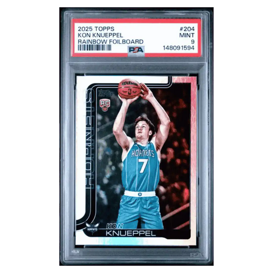 Kon Knueppel PSA 9 2025 Topps Rainbow Foilboard Rookie RC Card #204