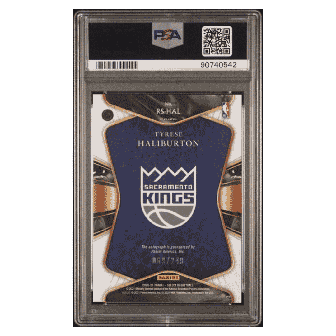 Tyrese Haliburton PSA 9 2020 Panini Select Rookie Signatures Rookie RC #d/ 249 Card #RSHAL