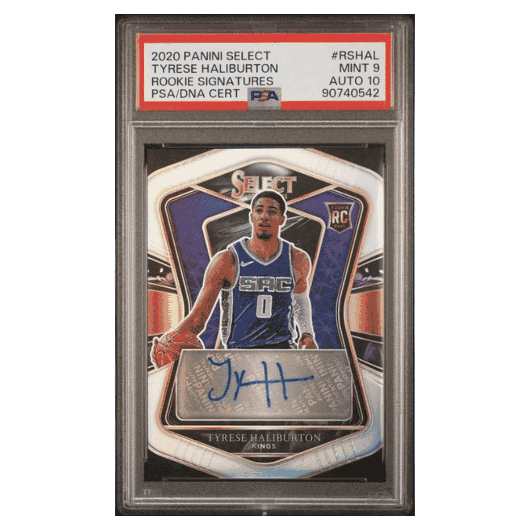 Tyrese Haliburton PSA 9 2020 Panini Select Rookie Signatures Rookie RC #d/ 249 Card #RSHAL