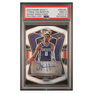 Tyrese Haliburton PSA 9 2020 Panini Select Rookie Signatures Rookie RC #d/ 249 Card #RSHAL
