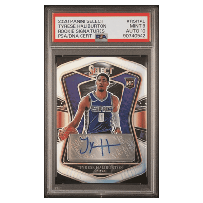 Tyrese Haliburton PSA 9 2020 Panini Select Rookie Signatures Rookie RC #d/ 249 Card #RSHAL