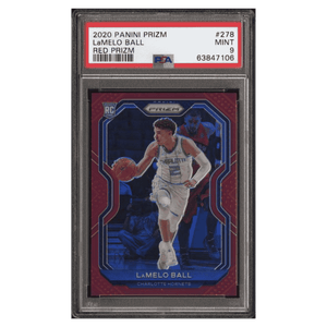 LaMelo Ball PSA 9 2020 Panini Prizm Red Prizm Rookie RC #d/ 299 Card #278
