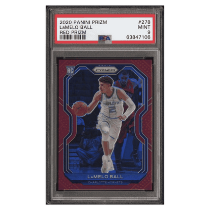 LaMelo Ball PSA 9 2020 Panini Prizm Red Prizm Rookie RC #d/ 299 Card #278