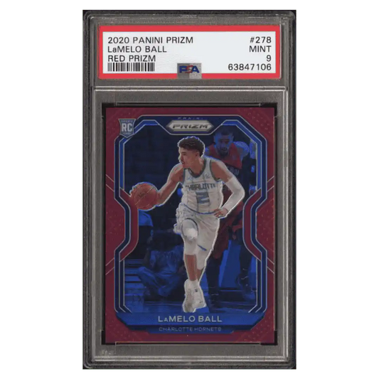 LaMelo Ball PSA 9 2020 Panini Prizm Red Prizm Rookie RC #d/ 299 Card #278