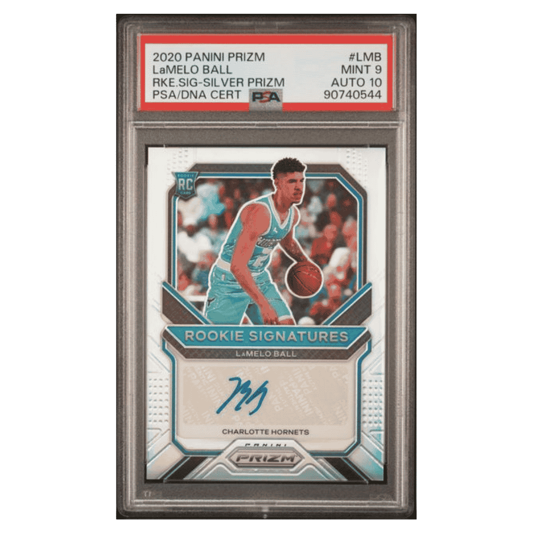 LaMelo Ball PSA 9 2020 Panini Prizm Rookie Signatures Silver Prizm RC Card #LMB