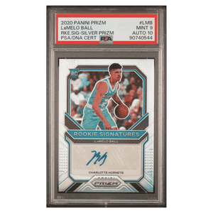 LaMelo Ball PSA 9 2020 Panini Prizm Rookie Signatures Silver Prizm RC Card #LMB