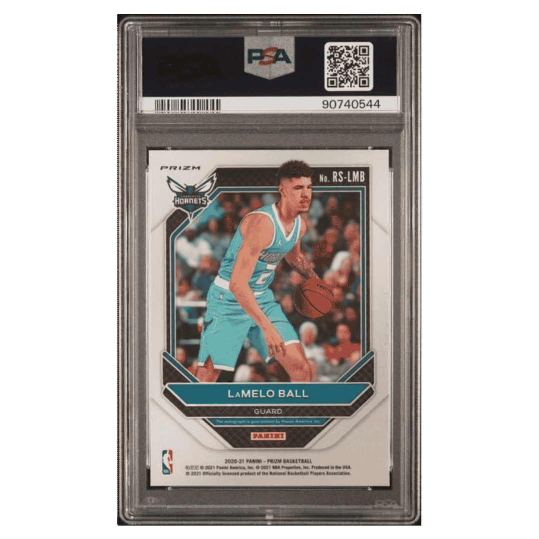 LaMelo Ball PSA 9 2020 Panini Prizm Rookie Signatures Silver Prizm RC Card #LMB