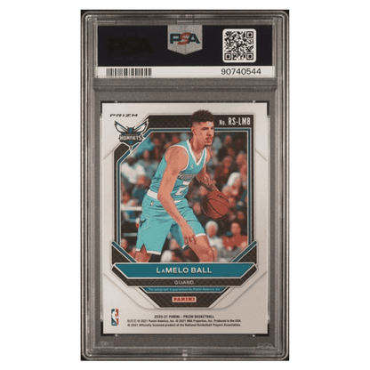 LaMelo Ball PSA 9 2020 Panini Prizm Rookie Signatures Silver Prizm RC Card #LMB