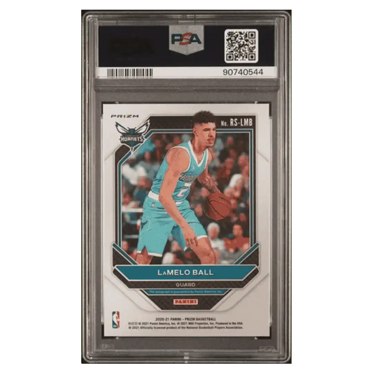 LaMelo Ball PSA 9 2020 Panini Prizm Rookie Signatures Silver Prizm RC Card #LMB