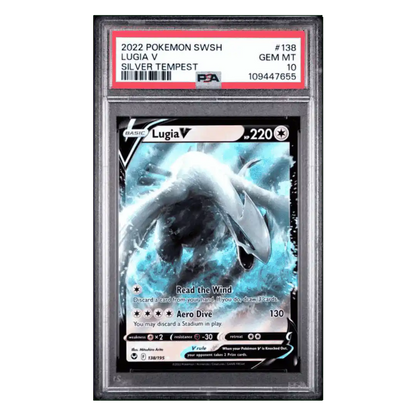 Lugia V PSA 10 2022 Pokemon Sword & Shield Silver Tempest Card #138