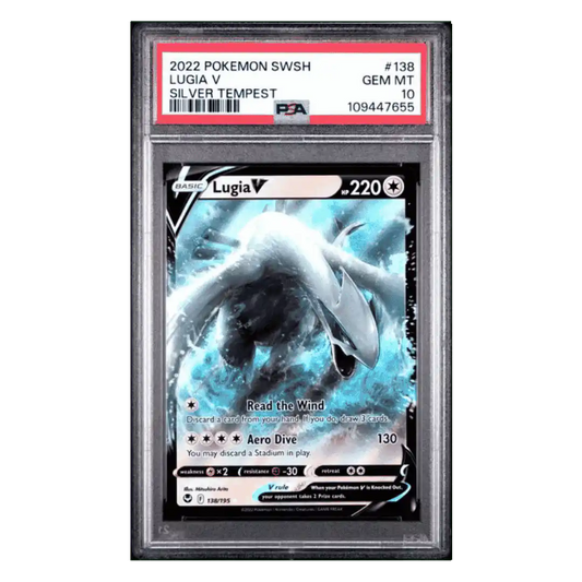 Lugia V PSA 10 2022 Pokemon Sword & Shield Silver Tempest Card #138