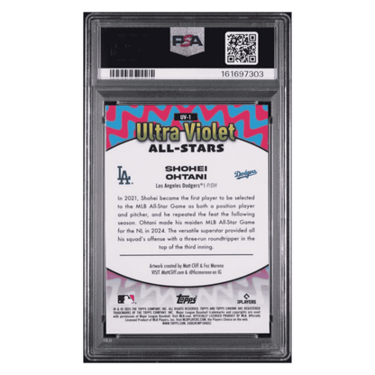 Shohei Ohtani PSA 9 2025 Topps Chrome Ultra Violet All Stars Card #UV1