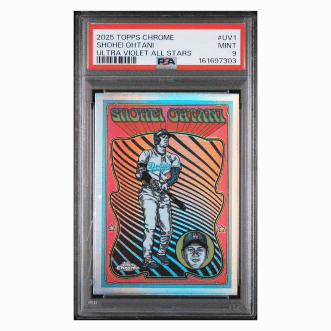Shohei Ohtani PSA 9 2025 Topps Chrome Ultra Violet All Stars Card #UV1