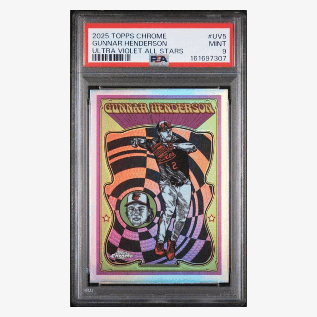 Gunnar Henderson PSA 9 2025 Topps Chrome Ultra Violet All Stars Card #UV5