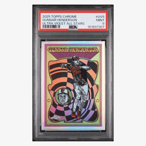 Gunnar Henderson PSA 9 2025 Topps Chrome Ultra Violet All Stars Card #UV5