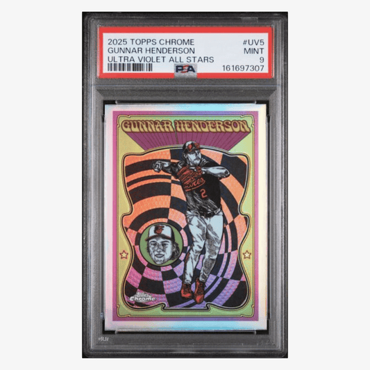 Gunnar Henderson PSA 9 2025 Topps Chrome Ultra Violet All Stars Card #UV5