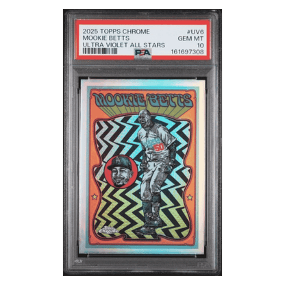 Mookie Betts PSA 10 2025 Topps Chrome Ultra Violet All Stars Card #UV6