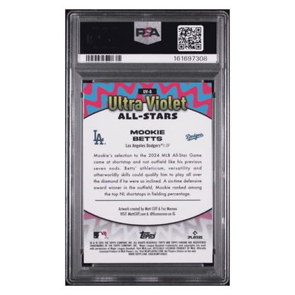 Mookie Betts PSA 10 2025 Topps Chrome Ultra Violet All Stars Card #UV6