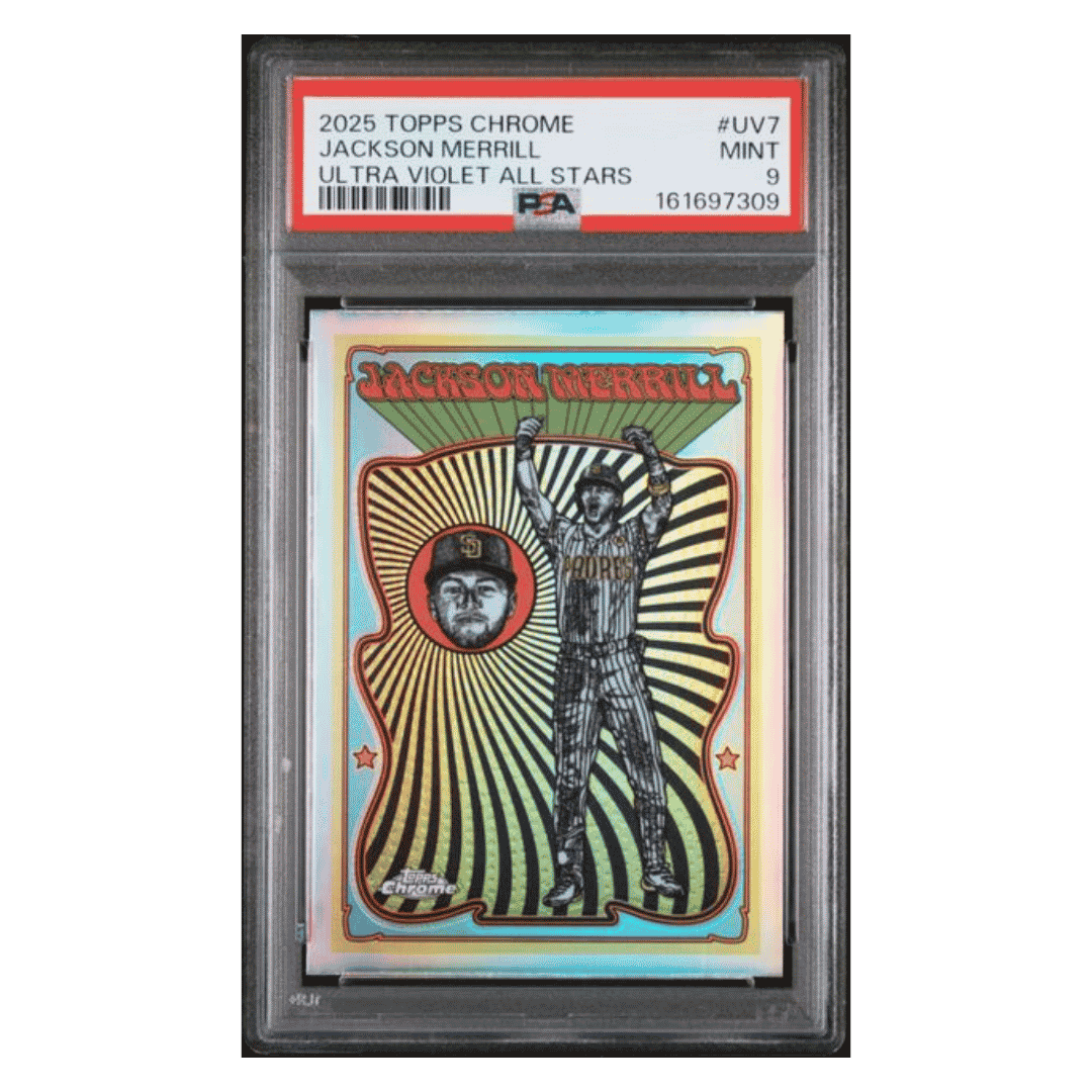 Jackson Merrill PSA 9 2025 Topps Chrome Ultra Violet All Stars Card #UV7