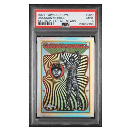 Jackson Merrill PSA 9 2025 Topps Chrome Ultra Violet All Stars Card #UV7
