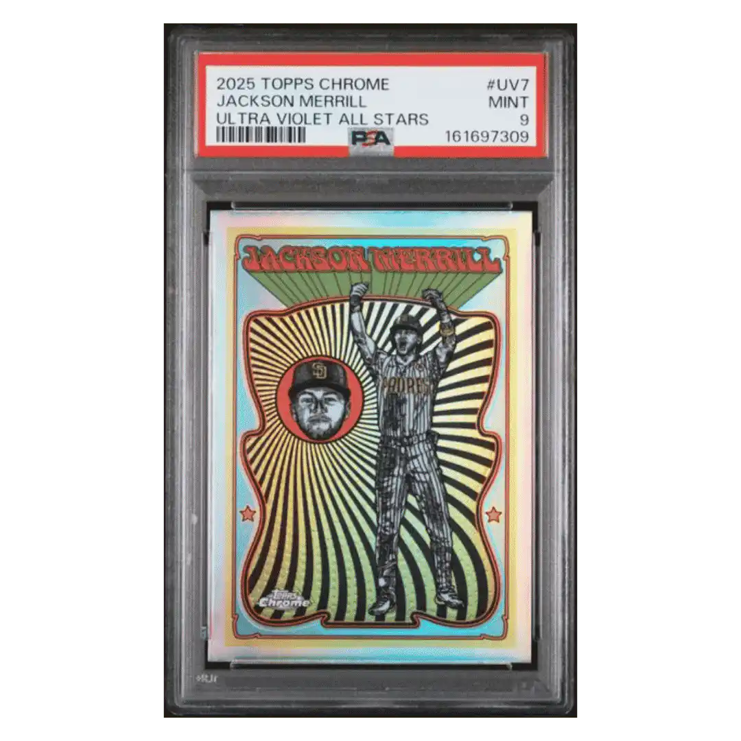 Jackson Merrill PSA 9 2025 Topps Chrome Ultra Violet All Stars Card #UV7