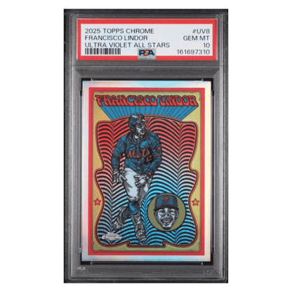 Francisco Lindor PSA 10 2025 Topps Chrome Ultra Violet All Stars Card #UV8