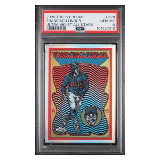 Francisco Lindor PSA 10 2025 Topps Chrome Ultra Violet All Stars Card #UV8