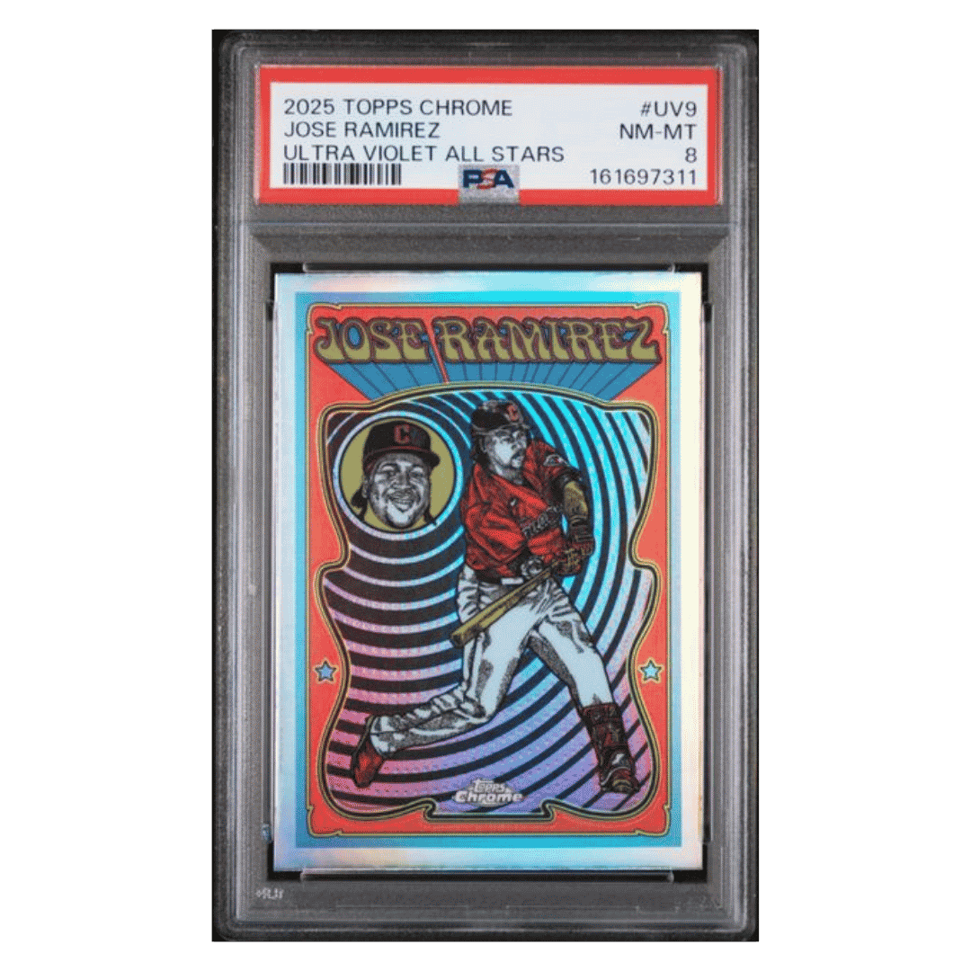 Jose Ramirez PSA 8 2025 Topps Chrome Ultra Violet All Stars Card #UV9