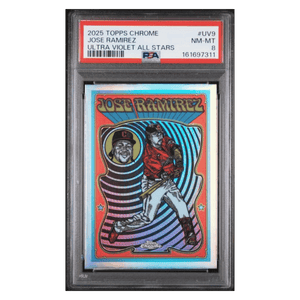 Jose Ramirez PSA 8 2025 Topps Chrome Ultra Violet All Stars Card #UV9