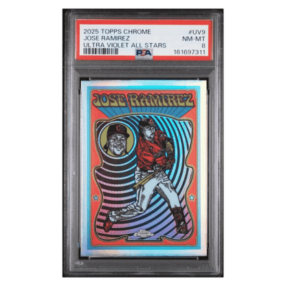 Jose Ramirez PSA 8 2025 Topps Chrome Ultra Violet All Stars Card #UV9
