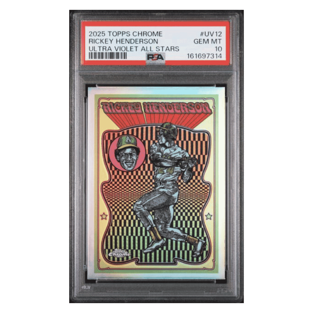 Rickey Henderson PSA 10 2025 Topps Chrome Ultra Violet All Stars Card #UV12