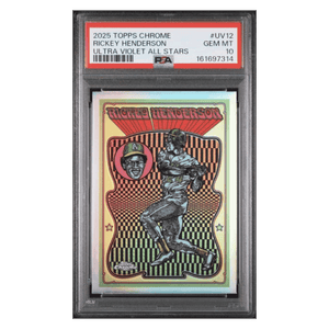 Rickey Henderson PSA 10 2025 Topps Chrome Ultra Violet All Stars Card #UV12