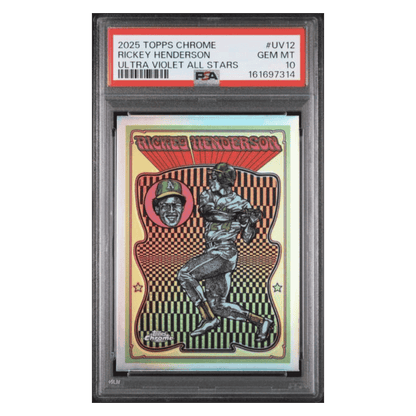 Rickey Henderson PSA 10 2025 Topps Chrome Ultra Violet All Stars Card #UV12