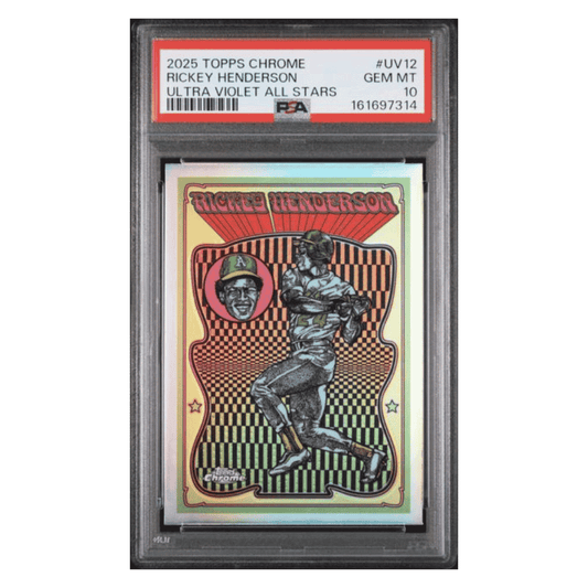 Rickey Henderson PSA 10 2025 Topps Chrome Ultra Violet All Stars Card #UV12