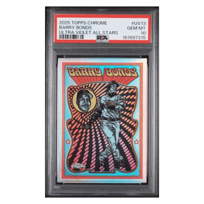 Barry Bonds PSA 10 2025 Topps Chrome Ultra Violet All Stars Card #UV13