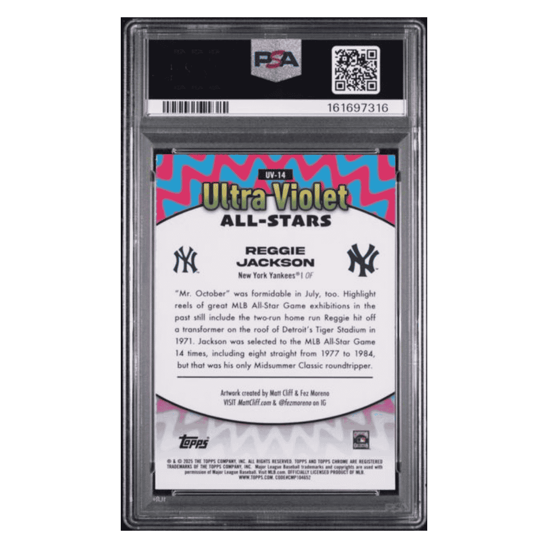Reggie Jackson PSA 9 2025 Topps Chrome Ultra Violet All Stars Card #UV14