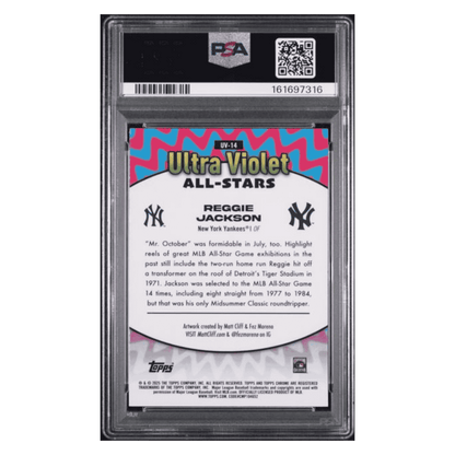 Reggie Jackson PSA 9 2025 Topps Chrome Ultra Violet All Stars Card #UV14