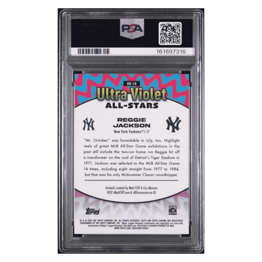 Reggie Jackson PSA 9 2025 Topps Chrome Ultra Violet All Stars Card #UV14