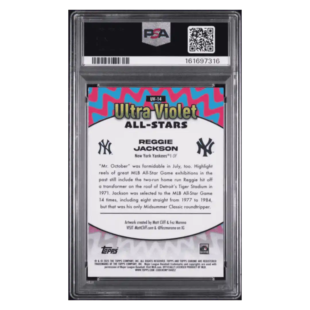 Reggie Jackson PSA 9 2025 Topps Chrome Ultra Violet All Stars Card #UV14