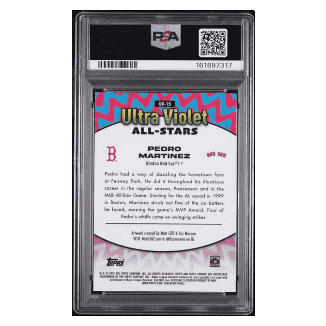 Pedro Martinez PSA 9 2025 Topps Chrome Ultra Violet All Stars Card #UV15