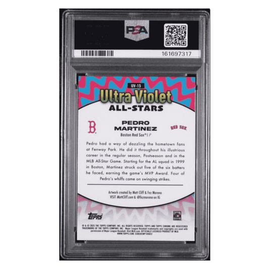 Pedro Martinez PSA 9 2025 Topps Chrome Ultra Violet All Stars Card #UV15