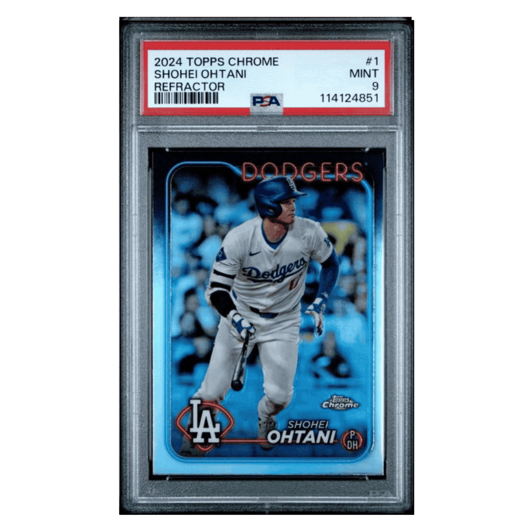 Shohei Ohtani PSA 9 2024 Topps Chrome Refractor Card #1