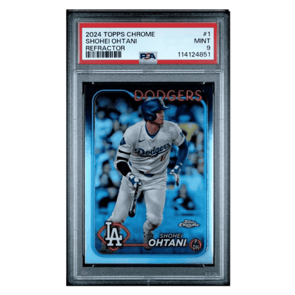 Shohei Ohtani PSA 9 2024 Topps Chrome Refractor Card #1