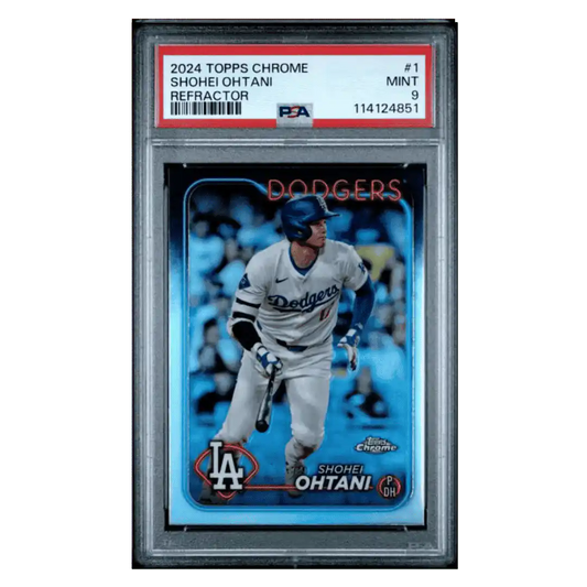 Shohei Ohtani PSA 9 2024 Topps Chrome Refractor Card #1