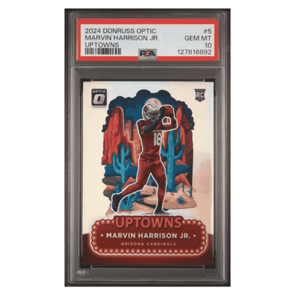 Marvin Harrison Jr PSA 10 2024 Panini Donruss Optic Uptowns Rookie RC Card #5