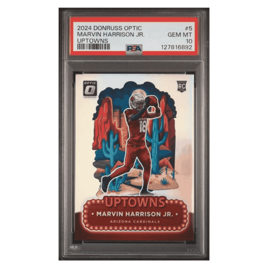 Marvin Harrison Jr PSA 10 2024 Panini Donruss Optic Uptowns Rookie RC Card #5